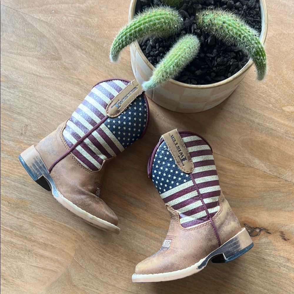 Kids American Flag Cowboy Boots
